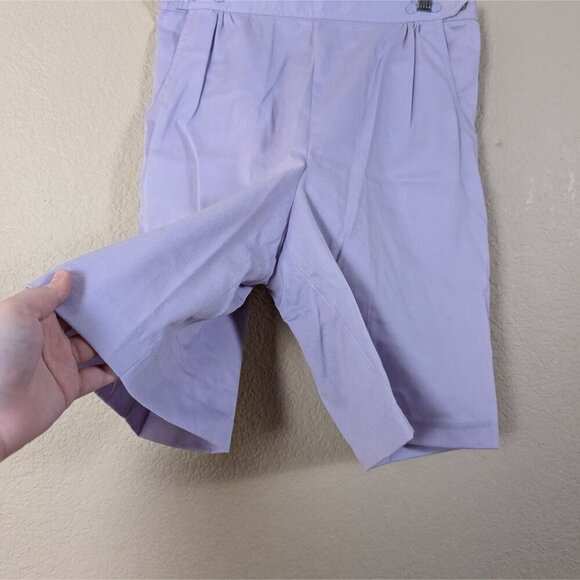 VTG 90s Lily's Of Beverly Hills Pastel Purple Dad 9" Shorts Modest Pockets sz 24 - Picture 5 of 9